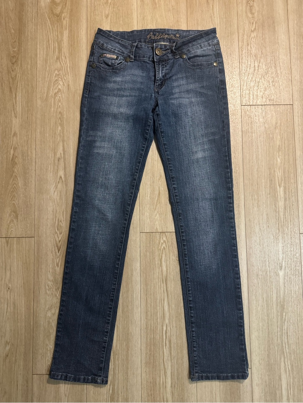 Vintage Bubblegum Dark Blue Straight Jeans